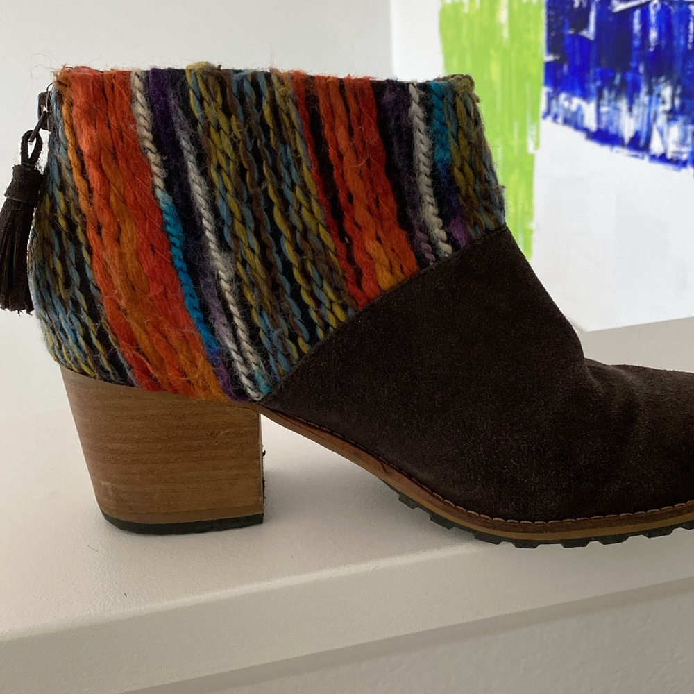 Toms Multicolor Knit Ankle Boots